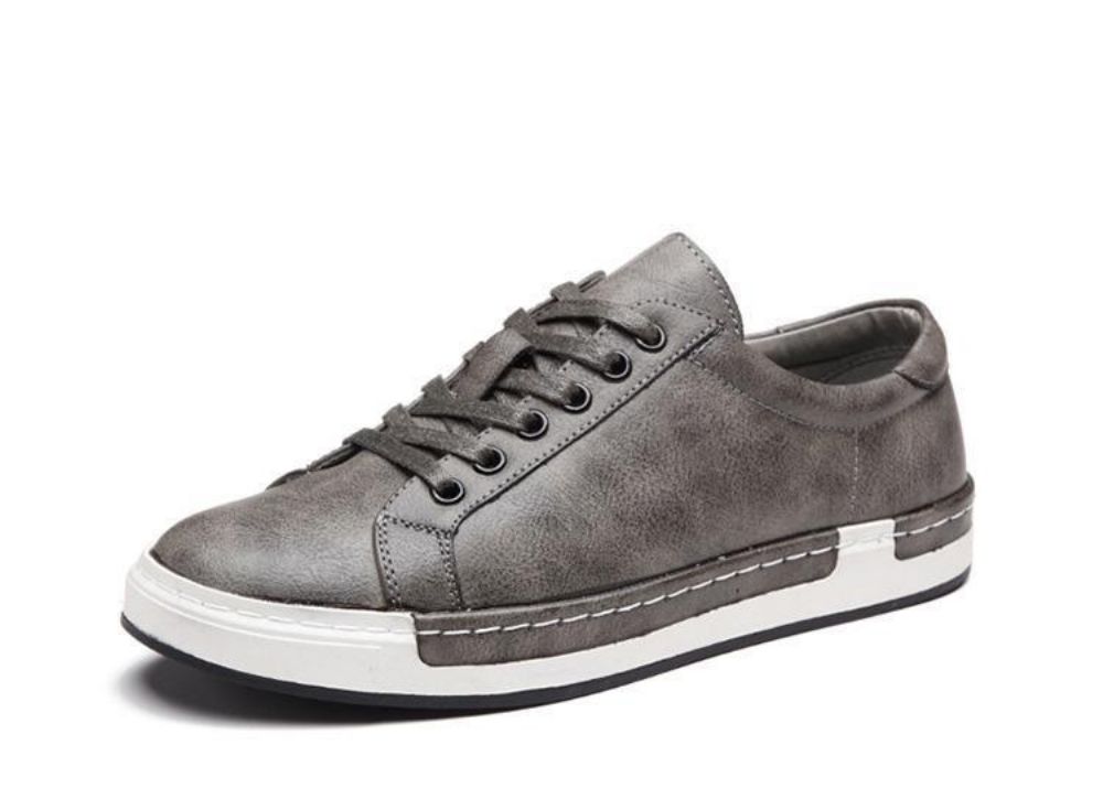 Leather Flate Herresko Casual Sko