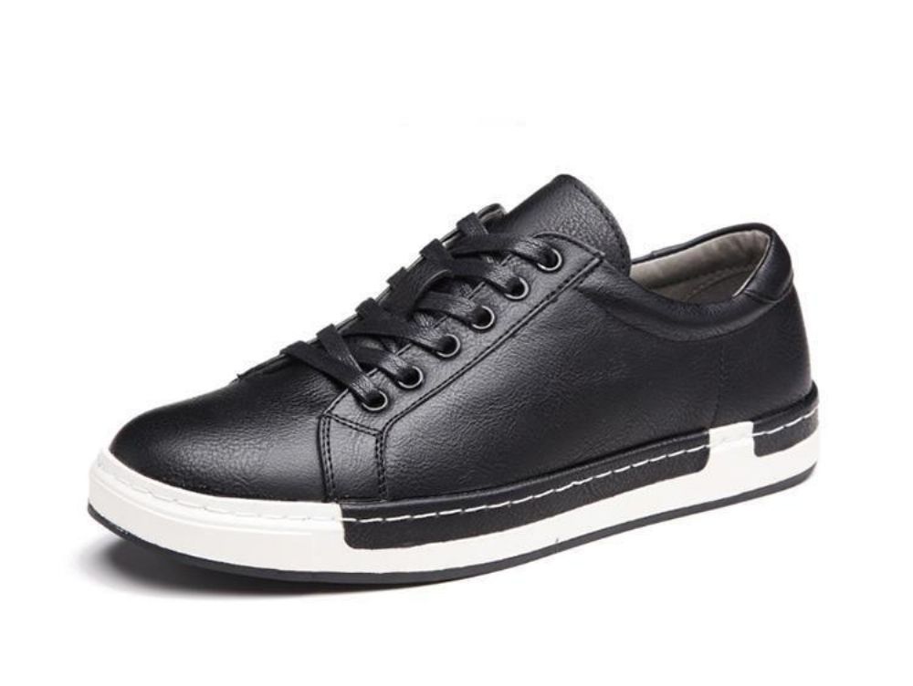 Leather Flate Herresko Casual Sko