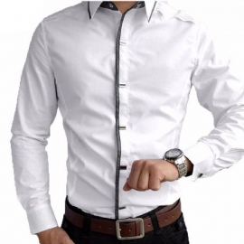 Designer Slim Fit Bomullsskjorter